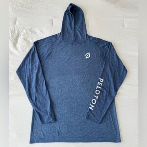 Lululemon x Peloton Men’s Metal Vent Tech Longsleeve Hoodie. XL. Heather Blue